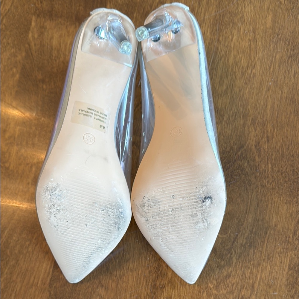Revol Glass Doll Women's Transparent Acrylic Heel Wedding/Homecoming/Formal - Picture 10 of 10
